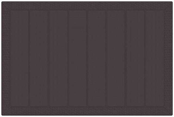 Afuera Living 7 Piece Poly Rattan Garden Dining Set, Matte Brown Finish, UV-Resistant, Rectangular Table with Foam Cushioned Chairs, Stylish and Durable Outdoor Patio Furniture for Garden or Backyard