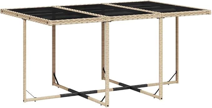 11-Piece Outdoor Dining Set, Rectangular Patio Furniture with Table, 6 Chairs, 4 Stools, Woven Synthetic Rattan Seating for 10, Beige