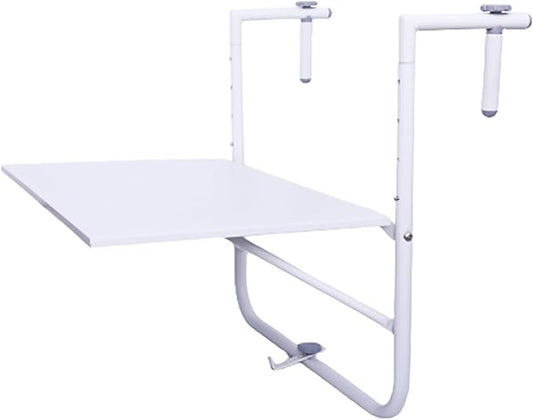 Terrace Side Table Outdoor Balcony Railing Side Table Wall-Mounted Table for Railings Balcony Bar Table for Railings Rounded Edges for Patio Garden Balcony Easy to Assemble.