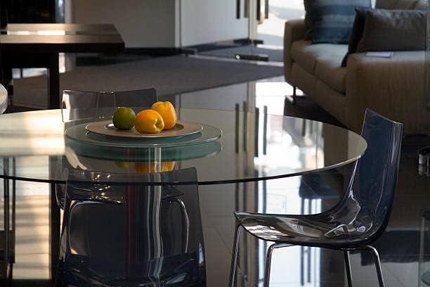 56" Inch Round Glass Table Top 3/8" Thick Pencil Polish Edge Tempered by Fab Glass and Mirror