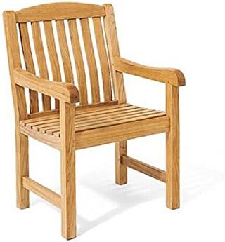 New 7 Pc Luxurious Grade-A Teak Wood Outdoor Dining Set - 60" Round Dining Table and 6 Devon Arm/Captain Chairs #WHDSDVz