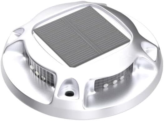 AGPTEK Solar Driveway Lights Outdoor 4 Pack, 2 Color Modes LED Deck Dock | Marine Waterproof Driveway Marker Lights for Step Sidewalk Stair Garden Pathway Walkway Yard (Warm White/Cool White)