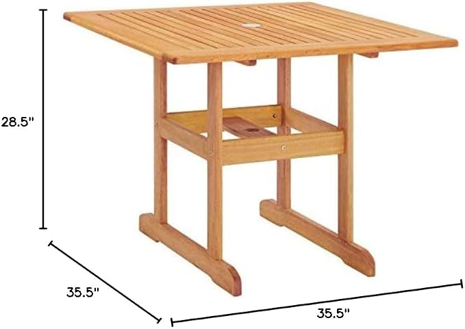 Modway EEI-3674-NAT Hatteras Dining Table, Natural