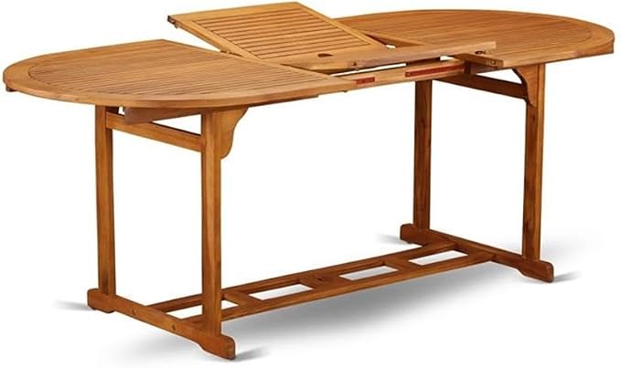 East West Furniture BBSTXNA Patio Dining Table Outdoor Oval Acacia Wood Table, 36x78 Inch, Natural Oil