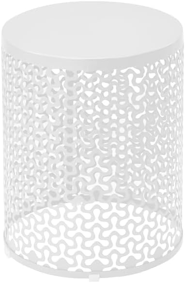 Outdoor Side Table Set of 3, Nesting Coffee End Tables Indoor, Lightweight Patio Furniture for Balcony, Garden,Coffee Table for Indoor, Plant Stand Outdoor,12", 14", 16" H (White)