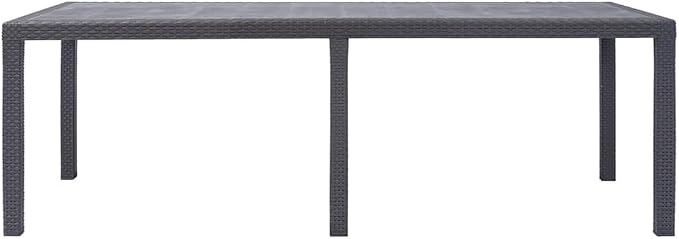 vidaXL Patio Table, Outdoor Dining Table, Garden Table, Garden Furniture for Front Porch Deck Lawn Backyard Balcony Terrace, Plastic Brown