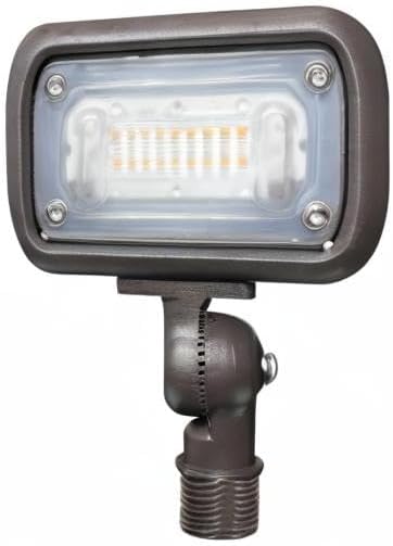 7W Outdoor LED Low Voltage Landscape Lighting Flood Light, 2700K, 550Lumen, 9-15V AC/DC, 1/2" Adjustable Knuckle Mount