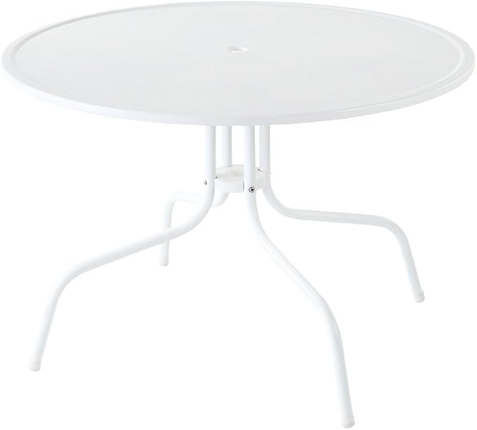 Crosley Furniture Griffith 5-Piece Outdoor Dining Set for 4, Retro Metal Round Patio Table and Chairs, Coral Red