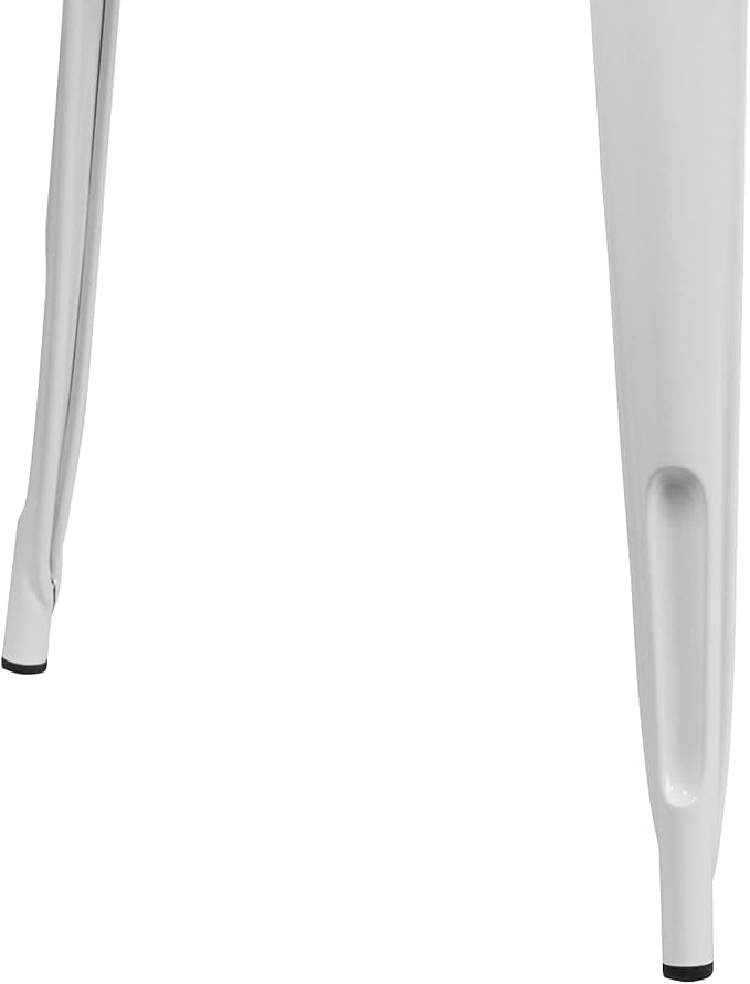 Flash Furniture Charis Commercial Grade 31.5" x 63" Rectangular White Metal Indoor-Outdoor Table