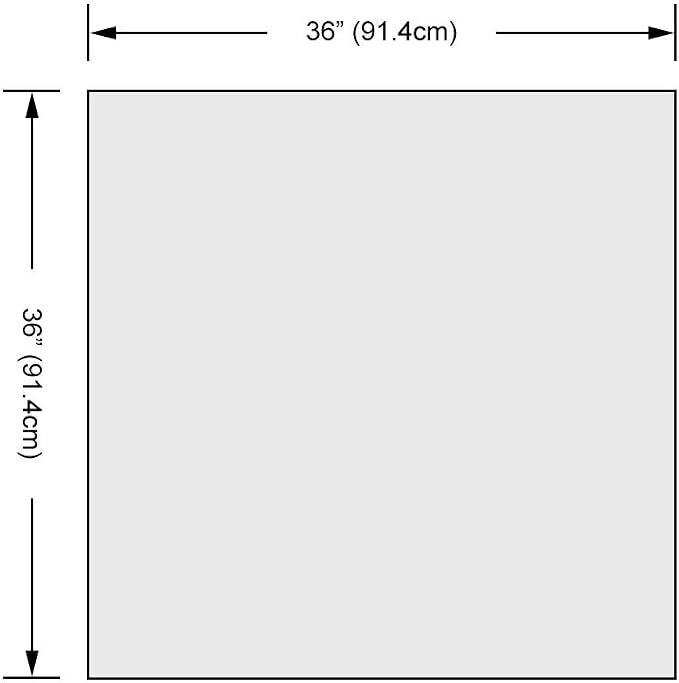 Dulles Glass 36 inch Square Glass Table Top - Tempered - 1/4" Thick Glass Surface, Safe Flat Polished, Eased Corners, Multipurpose for Dining Table, Patio, Coffee and End Table