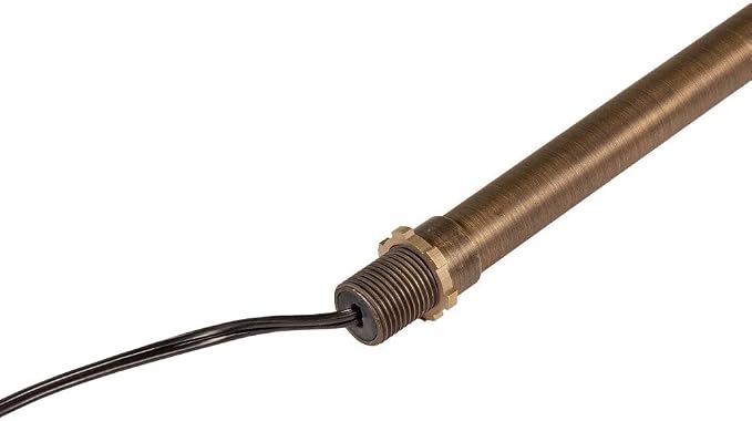G2 12V Brass Mini Path Light (15"" Tall) & 3W 2700K G4 LED Bulb | Low Voltage, 300 Lumens of Warm White Light, Illuminates 6-Foot Diameter Area, Ideal for Walkway Garden Patio or Driveway
