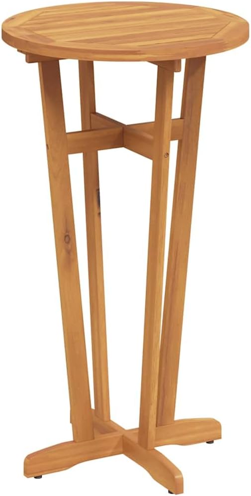 vidaXL Bar Table, Outdoor Pub Table, Bistro Table, Counter Height Table for Balcony Porch Garden Deck Backyard, Farmhouse, Solid Acacia Wood