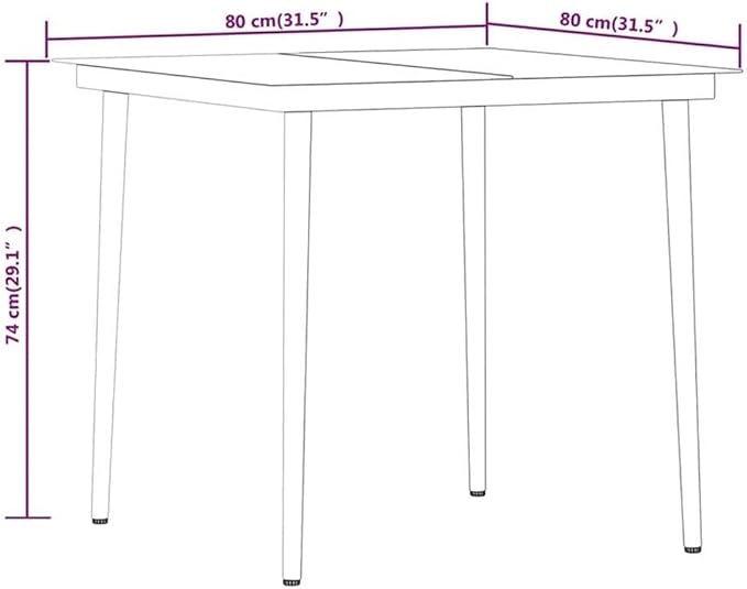 Afuera Living 5-Piece PE Rattan Patio Dining Set, Powder-Coated Steel Frame, Black Finish, Glass Top Table, Cushioned Chairs, Modern Space-Saving Design for Outdoor Garden, Patio, or Balcony Dining