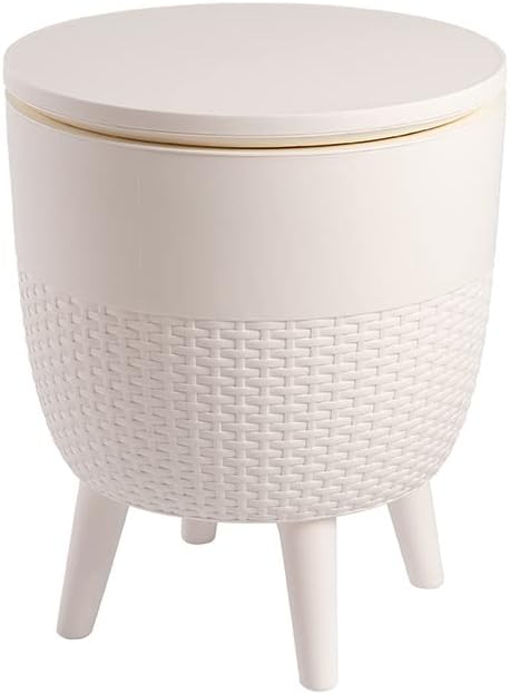 Lagoon Cancún Outdoor Cooler Bar/Cocktail/Coffee 3-in-1 Patio Table (White)