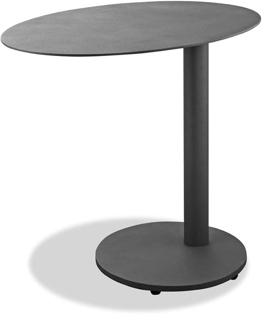 Whiteline Modern Living Colton Contemporary Indoor/Outdoor Aluminum Top and Steel Base Side Table