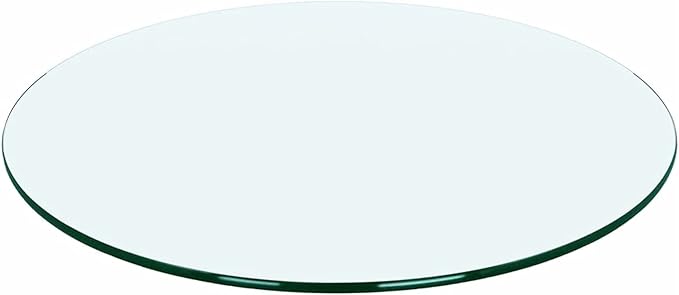 30 Inch Round Transparent Tempered Glass Table Top, Clear Table Surface Protector, Safe 1/4" Thick-Round Polished Edge, Replacement Glass Top for Home, Office, Patio, Outdoor/Indoor