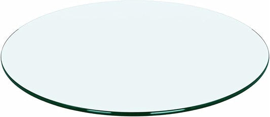 30 Inch Round Transparent Tempered Glass Table Top, Clear Table Surface Protector, Safe 1/4" Thick-Round Polished Edge, Replacement Glass Top for Home, Office, Patio, Outdoor/Indoor