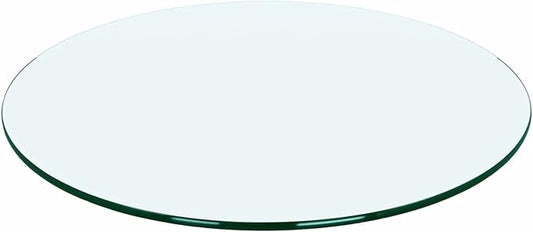 20 Inch Round Transparent Tempered Glass Table Top, Clear Table Surface Protector, Safe 1/4" Thick-Round Polished Edge, Replacement Glass Top for Home, Office, Patio, Outdoor/Indoor
