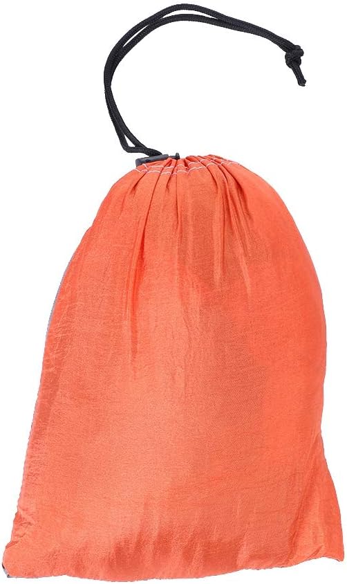 Portable Camping Travel Single Hammock, Lightweight Hanging Bed with Tree Straps and Metal Buckles, 300kg Capacity Nylon Hammock for Outdoor Hiking Backpacking (with Tree Gray and Orange)