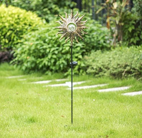 Sun Solar Lights Outdoor Waterproof Metal Garden Stakes for Patio Yard Walkway LawnPatio Mothers Gifts Mom Wife Grandma (Sun)