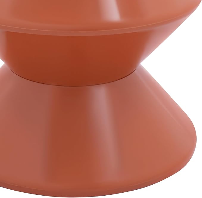 Funky Side Table Trendy Side Table Funky Sofa Stool Small Night Stand for Couch Sofa, White Outdoor Side Tables Boho Decor End Table for Coffee Patio (Orange)