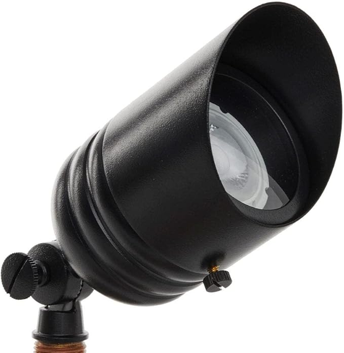 VOLT 20-Pack 12V Fat Boy Outdoor Spotlight (Black) & 5W 3000K MR16 LED Bulb | Solid Brass with Durable Powder Coating, 400 Lumens of Modern White Light, Ideal for Yard, Garden, Trees & House