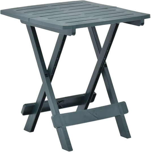 vidaXL Patio Table, Outdoor Side Table, Folding Patio Table, Garden Table for Picnic Camping Porch Deck Lawn Backyard Terrace, Plastic Green