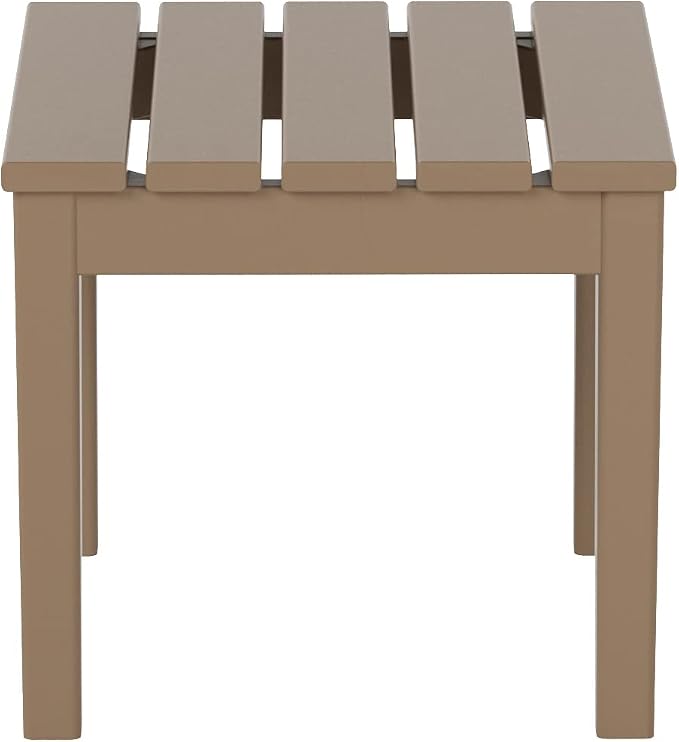 WestinTrends Ashore Outdoor Patio Modern Adirondack Side Table, Weathered Wood