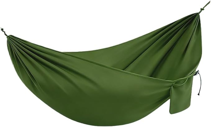 210 * 140cm Portable Hanging Hammocks Single Person for Travel Beach Outdoor Strength Parachute Fabric Bed Storage Bag