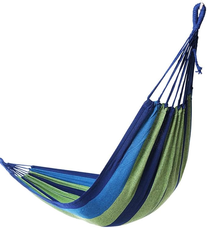 Toddmomy Thickened Canvas Double Hammock Portable Swing Hammock for Outdoor Easy to Assemble
