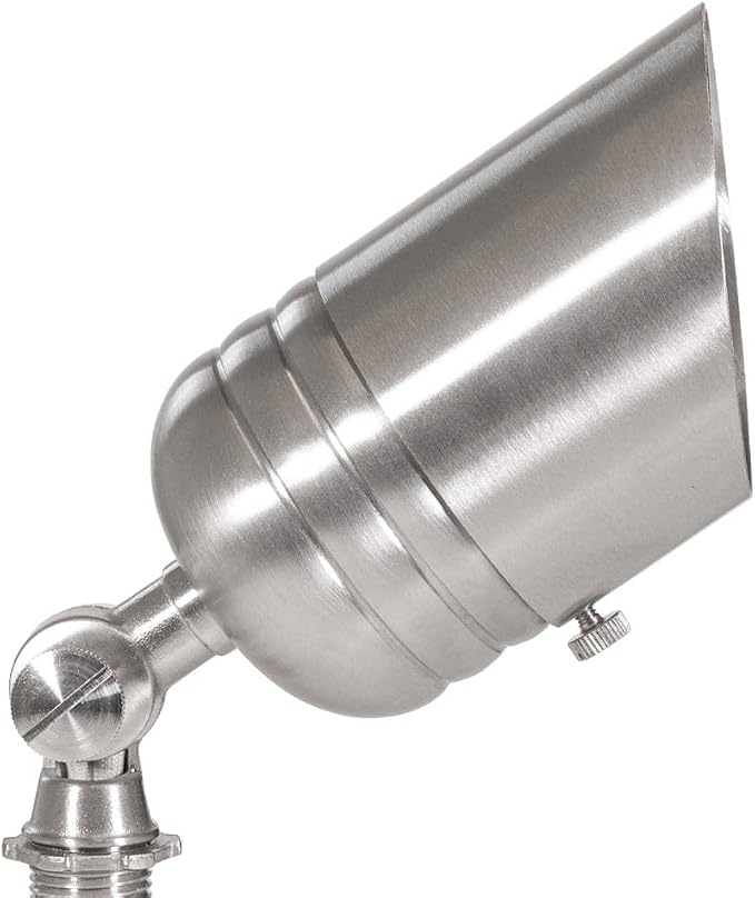 VOLT Fat Boy 12V Stainless Steel Outdoor Spotlight | Lamp Ready, Low Voltage, Ideal for Landscape Lighting of Yard Lawn Garden Patio Trees & House