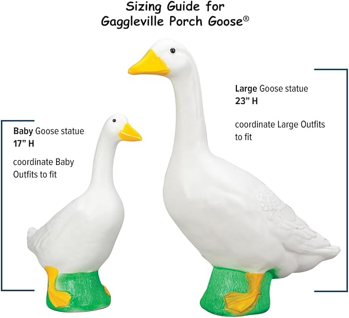 Gaggleville Fishing Goose Outfit, Fits Large 23" H Statue by Miles Kimball | Polyester