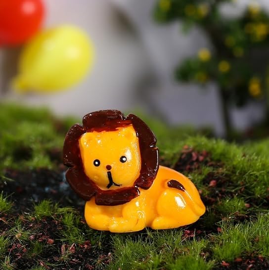 50 PCS Mini Lion Figurines for Fairy Gardens,Miniature Landscapes, Micro Landscape be Used for Various DIY Projects and Decorative
