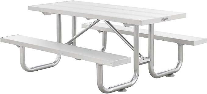 Global Industrial 6' Heavy-Duty Aluminum Picnic Table