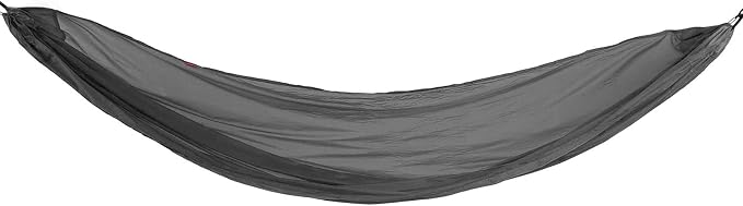 Portable Parachute Camping Hammock, Lightweight Outdoor Hammock with Aluminum Snap Hooks and Storage Bag, Compact Foldable Hammock for Hiking Travel Picnics (Gray)