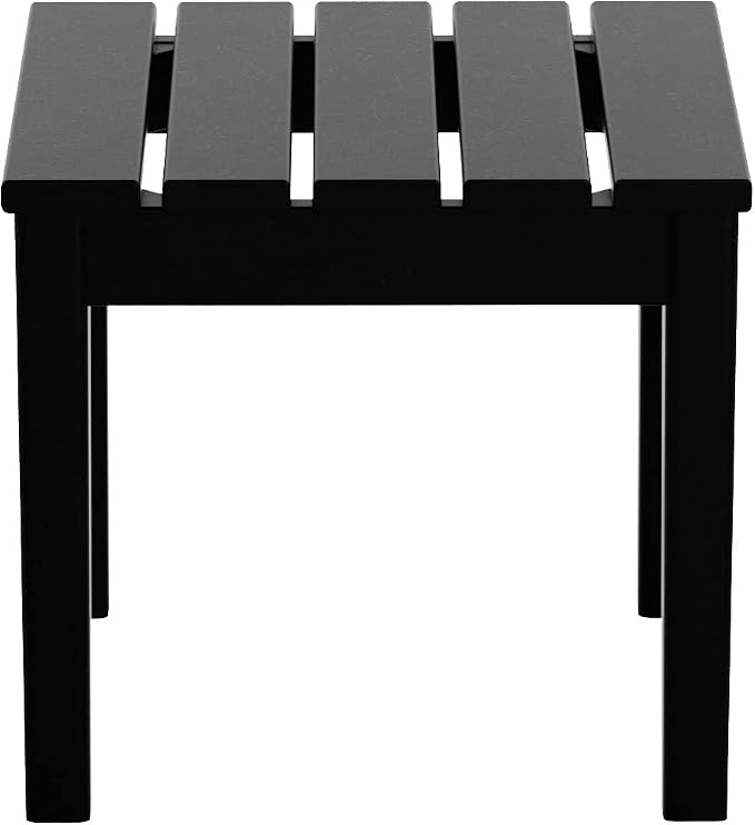 WestinTrends Ashore Outdoor Patio Modern Adirondack Side Table, Black