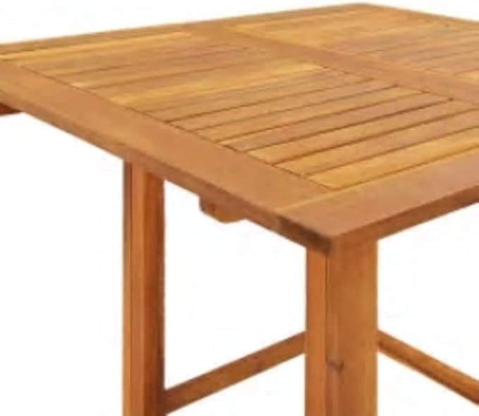 Outdoor Acacia Wood Bistro Table, Tall Bar Height Pub Table for Patio, Garden, Deck, Balcony, 29.5 x 29.5 x 43.3 Inch
