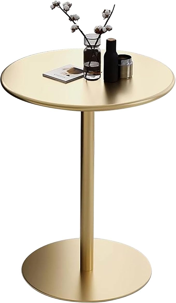 Modern Round Bar Table - Sturdy Metal Base, High Top Pub Table for Kitchen, Outdoor Bistro, Cocktail & Leisure Coffee - 40x40x50cm Home Decor