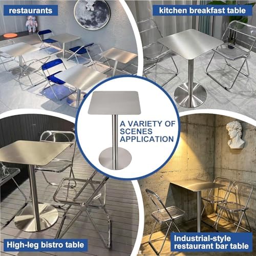 Modern Industrial Small Dining Table - Easy to Clean & Assemble Bar Table for Outdoor, Bistro, Pub, Cafe, Bubble Tea Shop (70x70x75cm) - Perfect for Compact Spaces