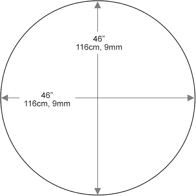 Dulles Glass 45 inch Round Glass Table Top - Tempered - 1/4" Thick Glass Surface, Safe Beveled Edge, Multipurpose for Dining Table, Patio, Coffee and End Table