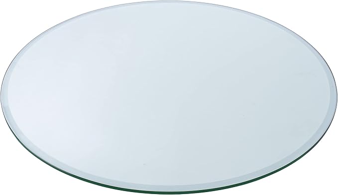Spancraft 36" Inch Round 3/8" Thick Clear Glass Table Top with Pencil Edge Edge and Tempered Glass, Replacement Glass Table Top, Great for Dining Tables, end Tables, and Outdoor Patio Table Tops or