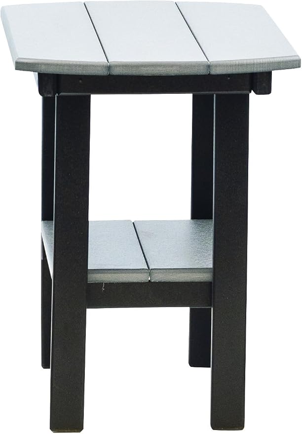 Amish Crafted Poly Oval End Table (Dark Gray on Black)