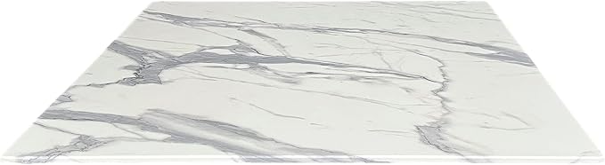 Holland Bar Stool Co. 36" x 36" White Marble, Indoor/Outdoor All-Season EuroSlim Table Top