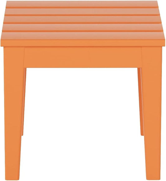 WestinTrends Ashore Outdoor Patio Modern Adirondack Side Table, Orange