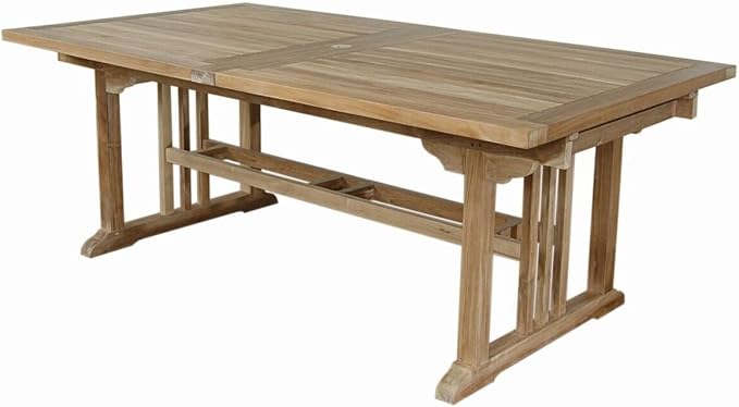 Maykoosh Teak Extension Dining Table - Seats 12-14Outdoor Patio Table with Umbrella HoleRectangular Table