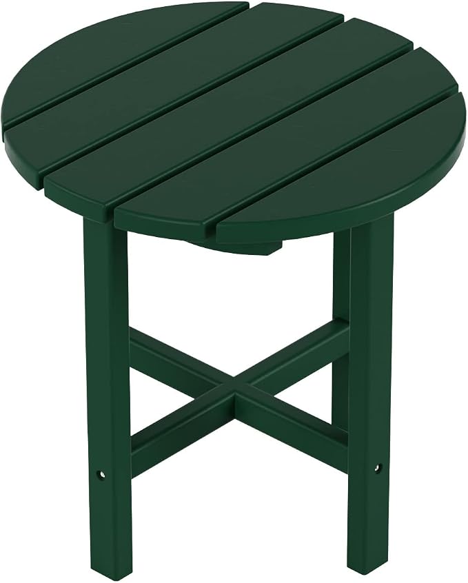 HDPE Altura Round 18" Side Table,Dark Green