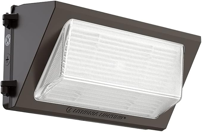 Lithonia Lighting 17" LED Wall Pack Outdoor Light, Dusk to Dawn Photocell | Bronze Outdoor Light Fixture, 3000K/4000K/5000K CCT, Adjustable Lumens, UVOLT (TWR2 LED ALO SWW2 UVOLT PE DDBTXD)