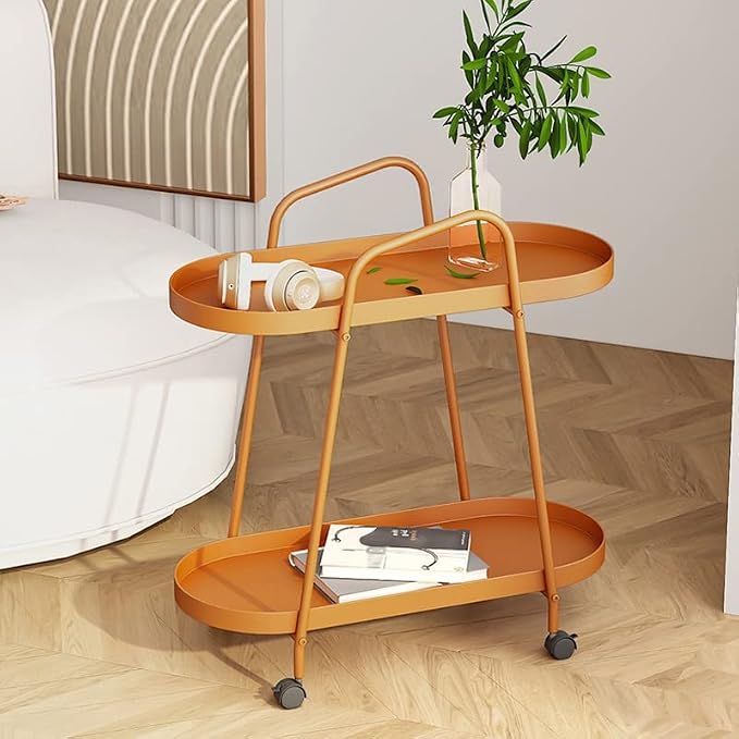 Wheeled Trolley Side Cabinet Mobile Coffee Table Living Room Sofa Small Bedside Office Balcony Outdoor Furniture