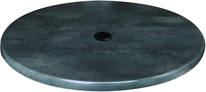 Holland Bar Stool 36" Diameter Black Steel, Indoor/Outdoor All-Season EnduroTop Table Top with Umbrella Hole