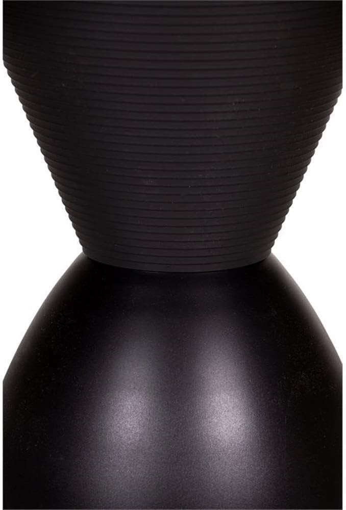 Afuera Living Polypropylene Plastic Side Table, 17" H x 12" W x 12" D, Black Finish, Lightweight Indoor/Outdoor Design, Modern Mid-Century Style, Perfect for Sofa or Sectional